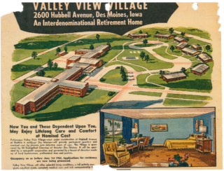 Newspaper clipping of Valley View Village from 1963